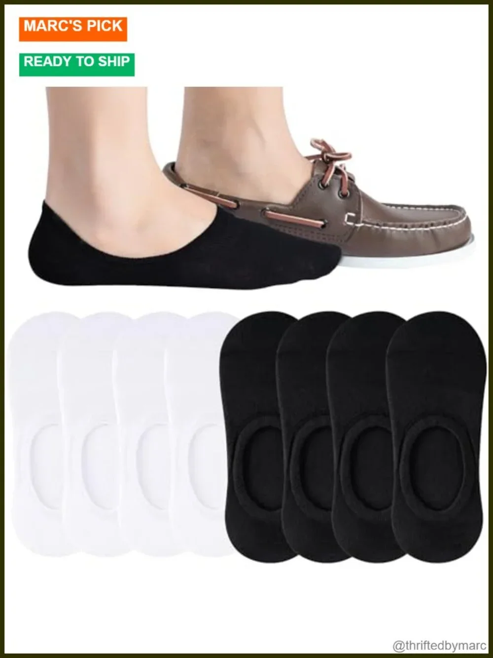 No Show Ankle Socks Men Non Slip Invisible Low Cut Cotton Spandex